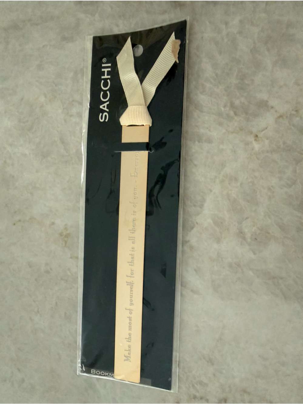 Sacchi Ralph Waldo Emerson inspirational quote bookmark.